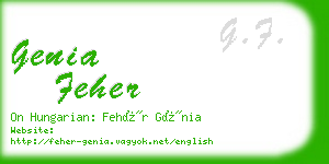 genia feher business card